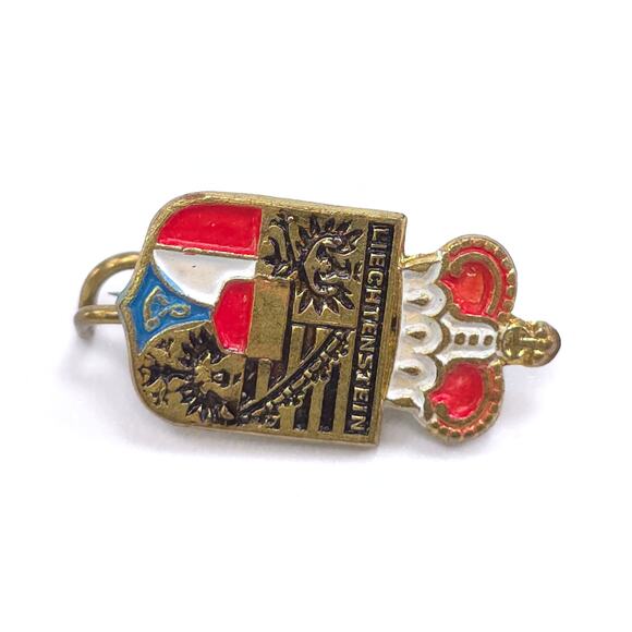 Vintage Liechtenstein Germany Pinback Pin - Picture 1 of 3